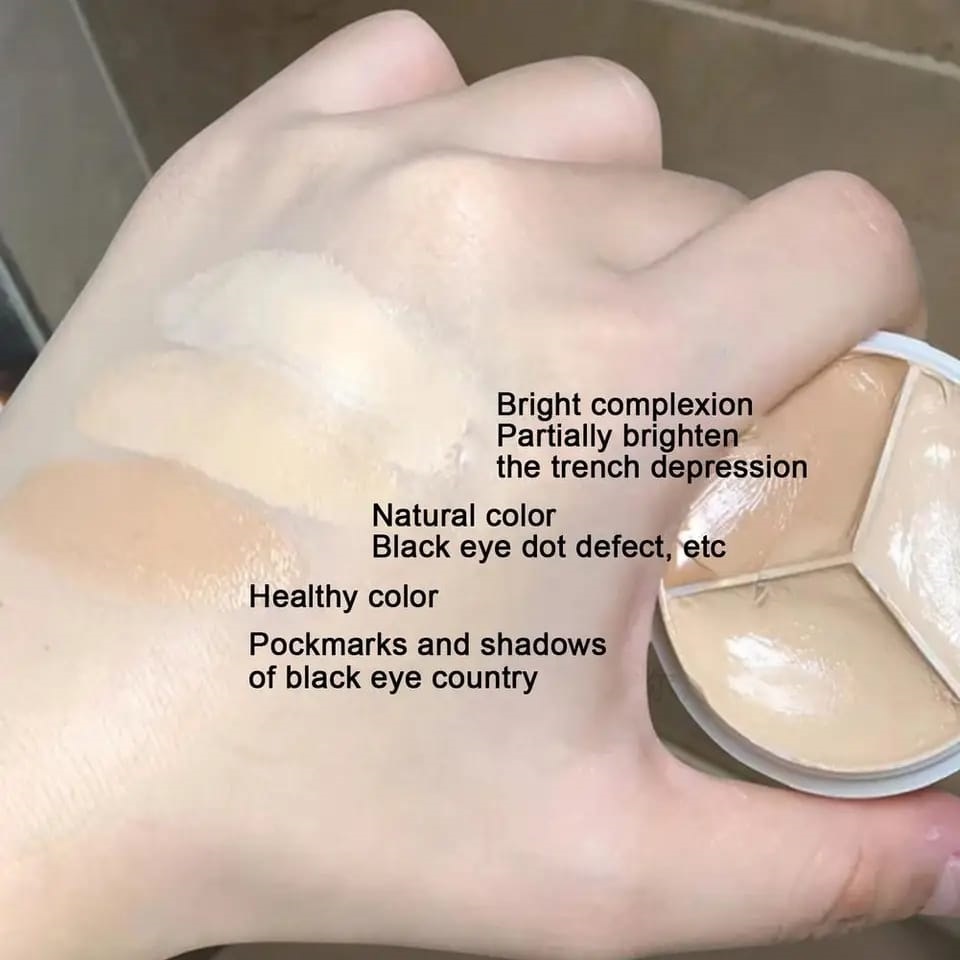 Sweet Mint Tri-Color Concealer Palette - Long Lasting High Coverage Concealer
